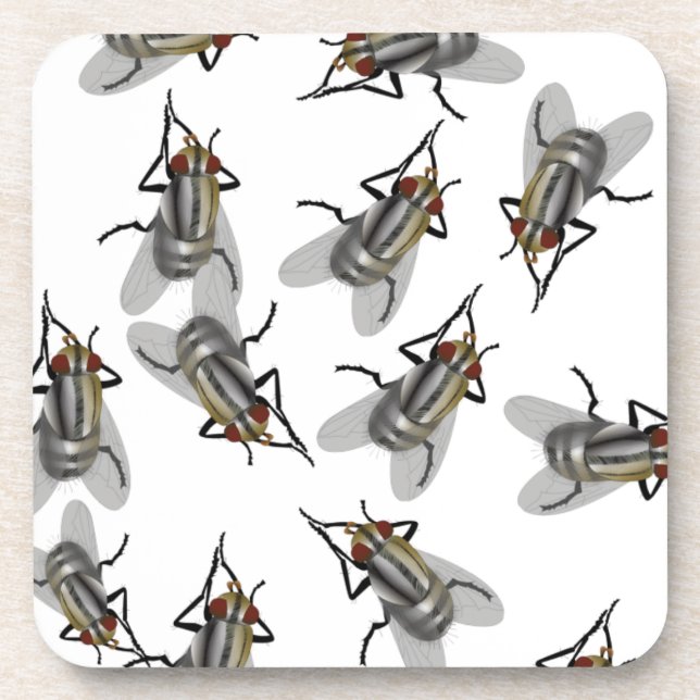 Swarm of Flies Beverage Coaster (Front)