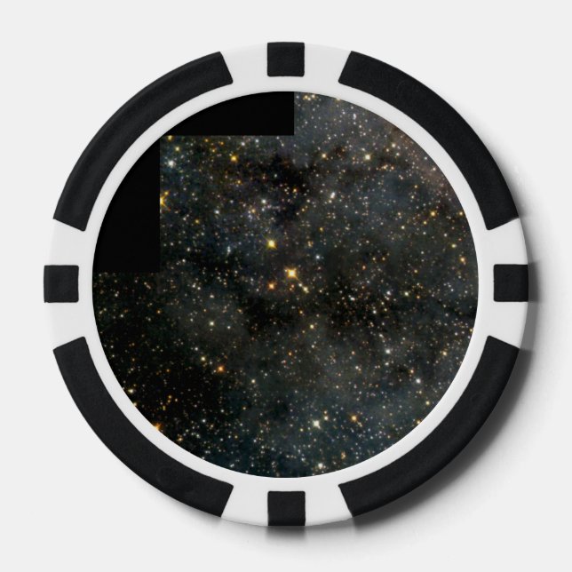 Swarm of Glittering Stars in the Large Magellanic Poker Chips (Front)