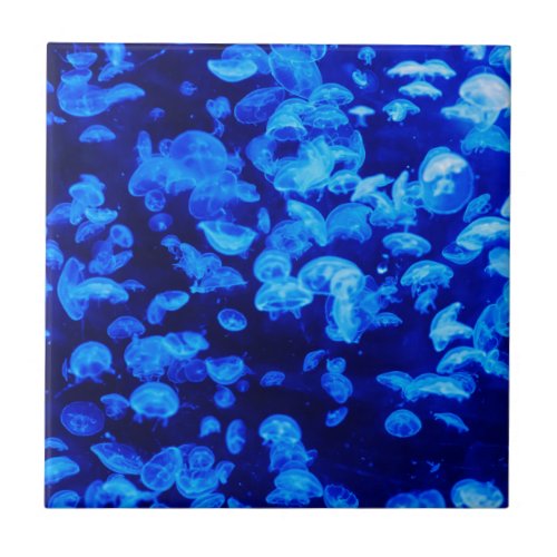 Swarm of Jellyfish Ceramic Tile