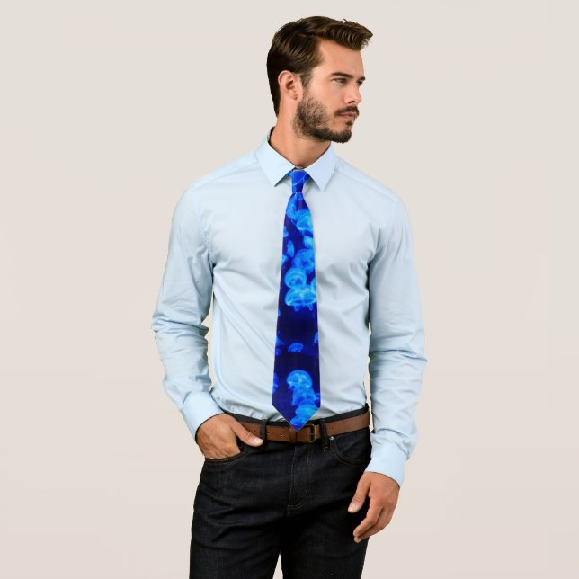 Swarm of Jellyfish Neck Tie (In Situ)
