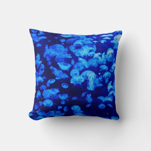 Swarm of Jellyfish Throw Pillow