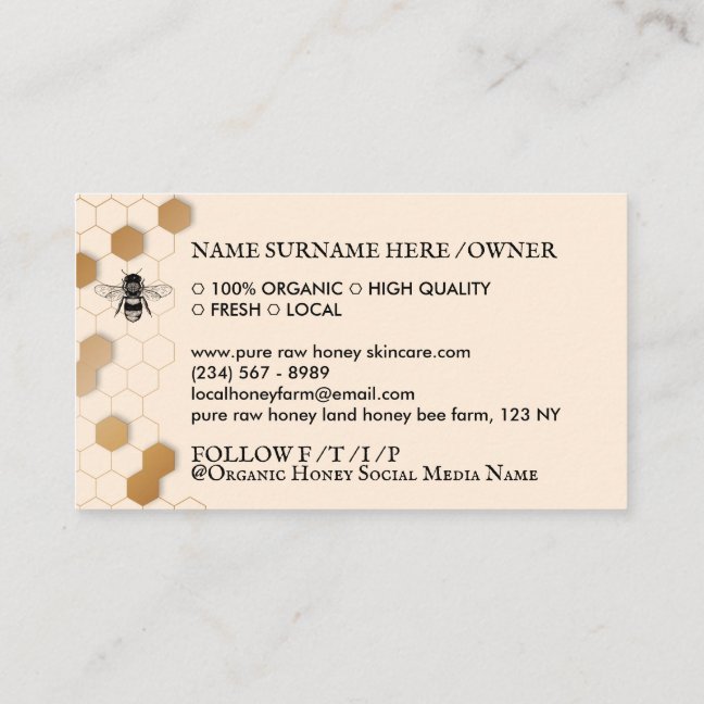 Swarm Rescue Beekeeper Business Card