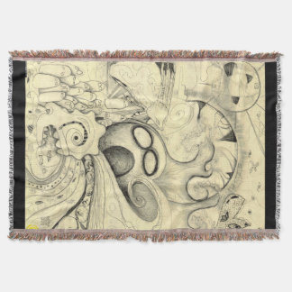 "Swarmin'" Collage Throw Throw Blanket