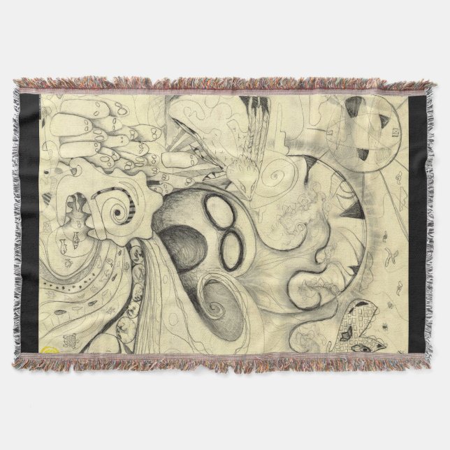 "Swarmin'" Collage Throw Throw Blanket (Front)