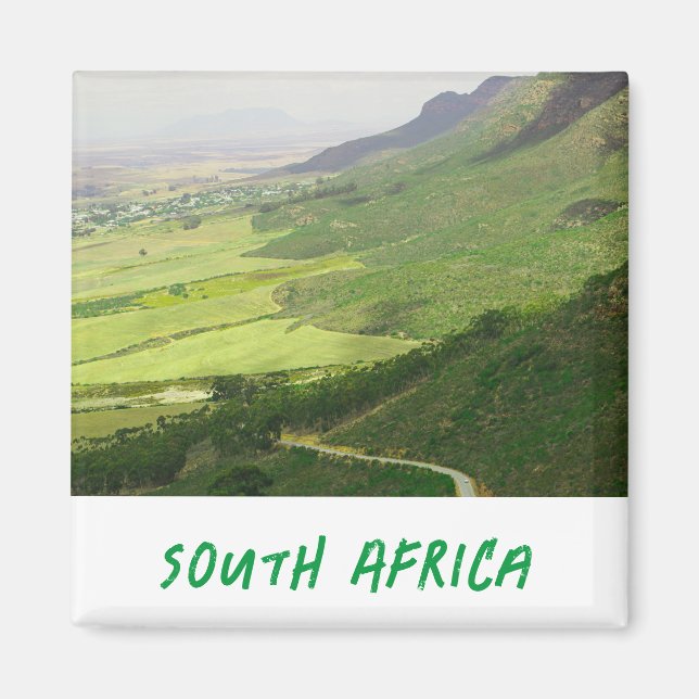 Swartland Mountains Fields View South Africa ZA Magnet (Front)