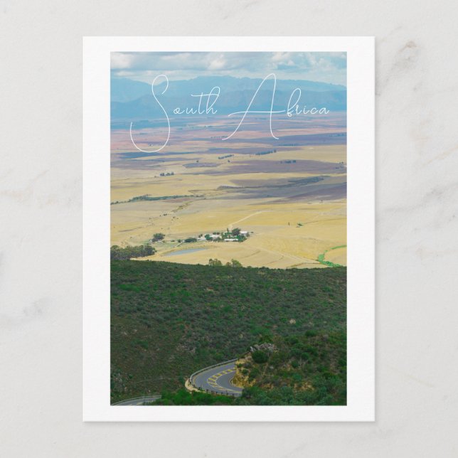 Swartland Mountains Fields View South Africa ZA Postcard (Front)