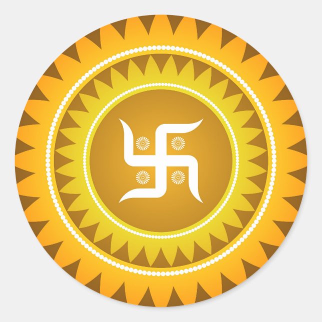 Swastika Classic Round Sticker (Front)