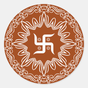 Swastika Decorative Design Classic Round Sticker