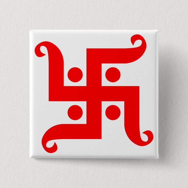 swastika pinback button (Front)