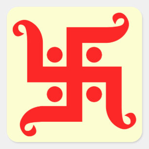 swastika square sticker