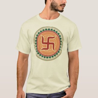 Swastika with Traditional Indian style Mandana T-Shirt
