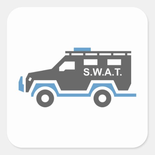 SWAT Car Square Sticker