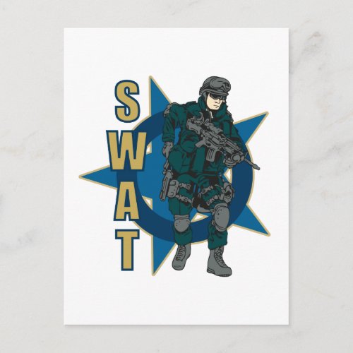 SWAT Officer Postcard