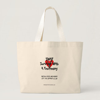 SWAT - Survivor With a Testimony - Zipper Club Large Tote Bag