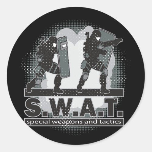 SWAT Team Entrance Classic Round Sticker
