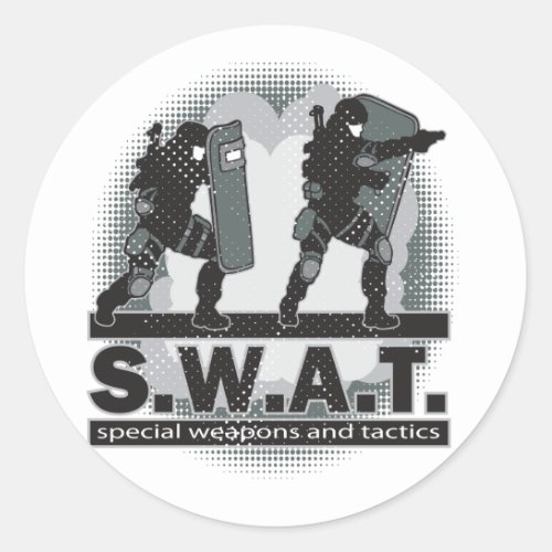 SWAT Team Entrance Classic Round Sticker