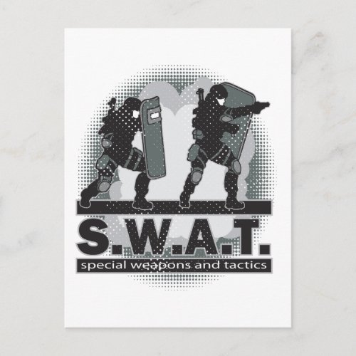 SWAT Team Entrance Postcard