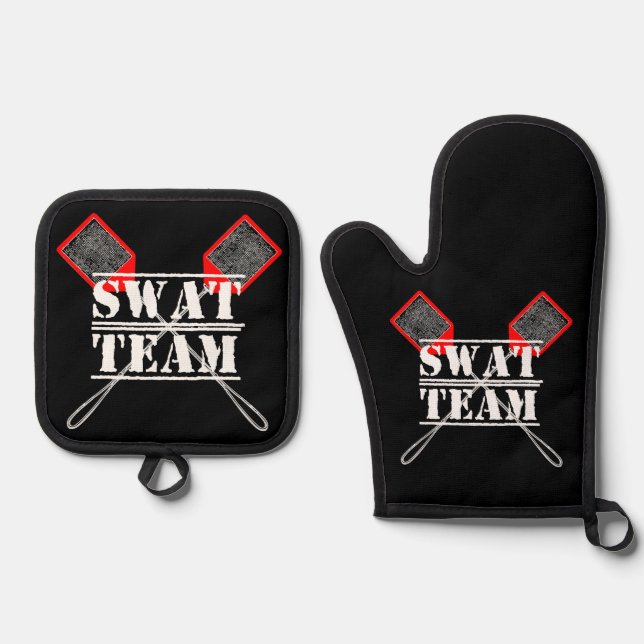 SWAT Team Oven Mitt and Pot Holders Oven Mitt & Pot Holder Set (Front)