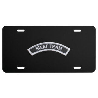 SWAT Team Tab License Plate