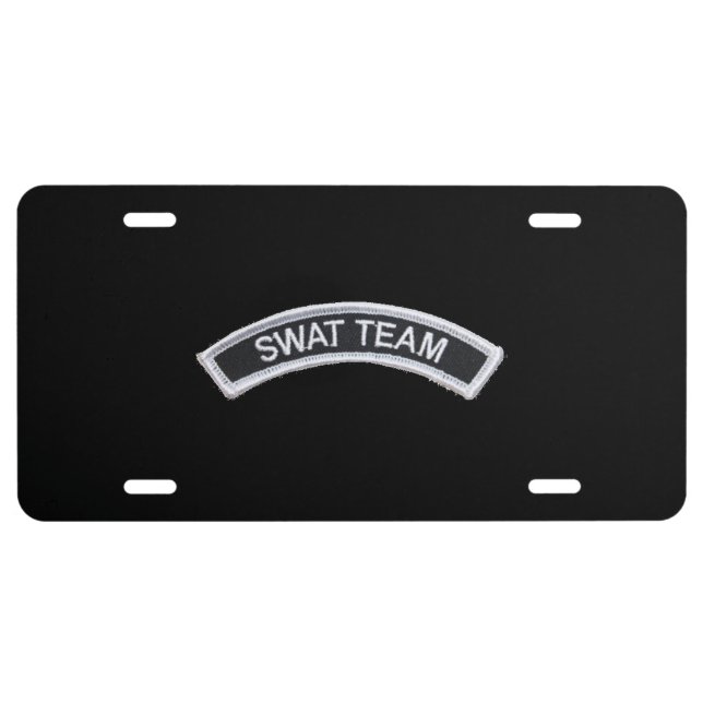 SWAT Team Tab License Plate (Front)