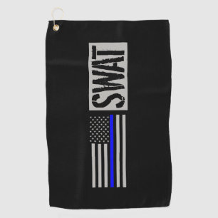 SWAT - Thin Blue Line Flag Golf Towel