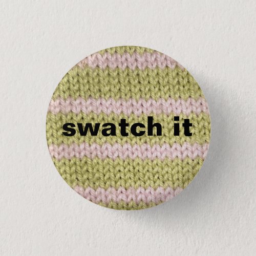 swatch it knitting badge button