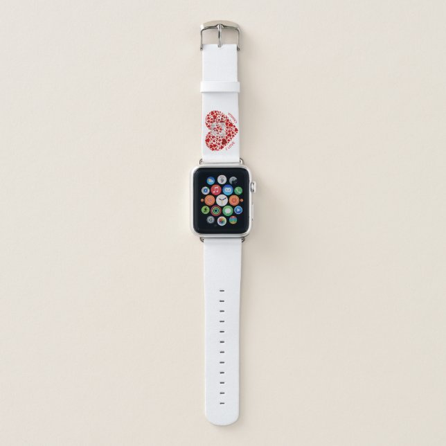 swatch wristband of "i love canada" apple watch band (Front)