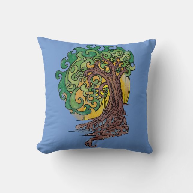 Sway Fancy Throw Pillow (Front)