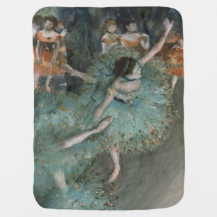 Swaying Dancer, Dancer in Green by Edgar Degas Baby Blanket