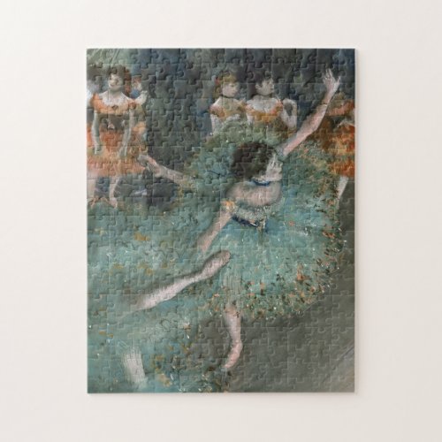 Swaying Dancer Dancer in Green by Edgar Degas Jigsaw Puzzle