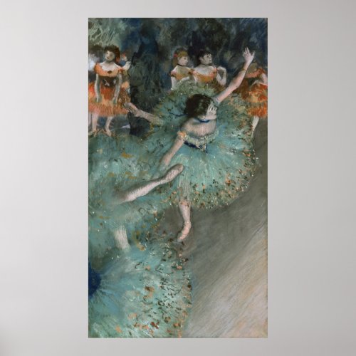 Swaying Dancer Dancer in Green by Edgar Degas Poster