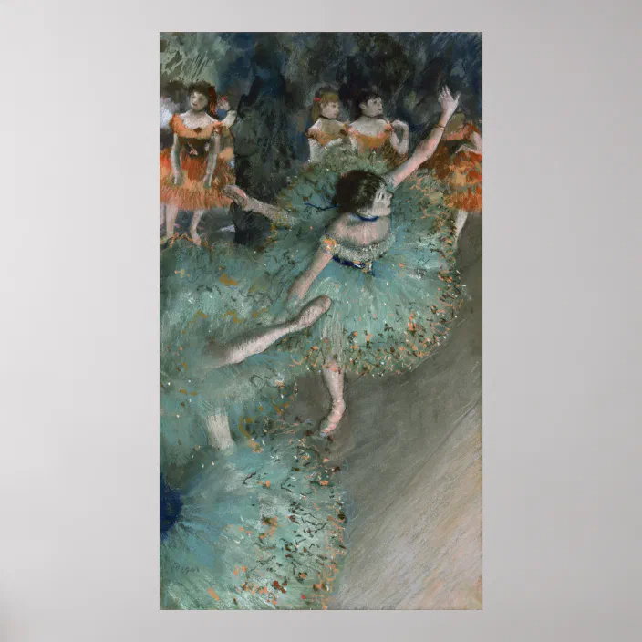 Dancer in Green Giclee Canvas Print Edgar Degas  Swaying Dancer