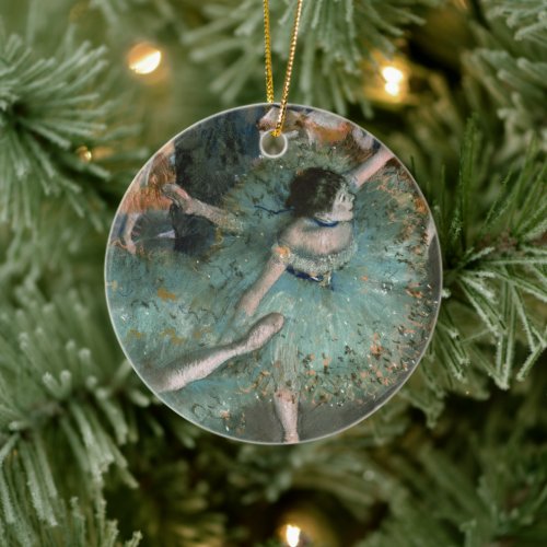 Swaying Dancer Dancer in Green  Edgar Degas Ceramic Ornament
