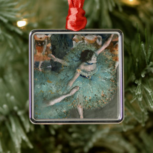 Swaying Dancer, Dancer in Green   Edgar Degas Metal Ornament
