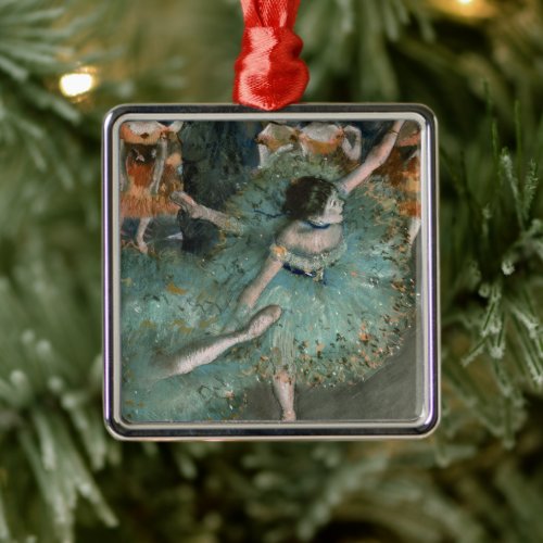 Swaying Dancer Dancer in Green  Edgar Degas Metal Ornament