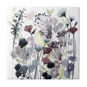 Swaying Florets II Ceramic Tile