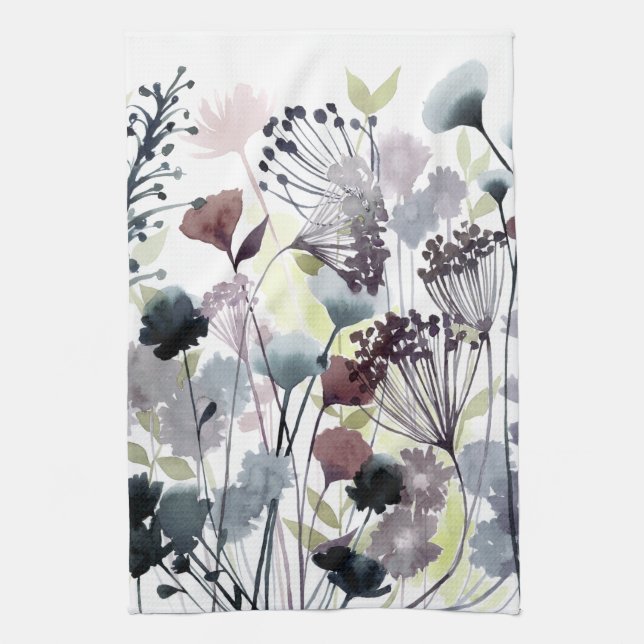 Swaying Florets II Kitchen Towel (Vertical)