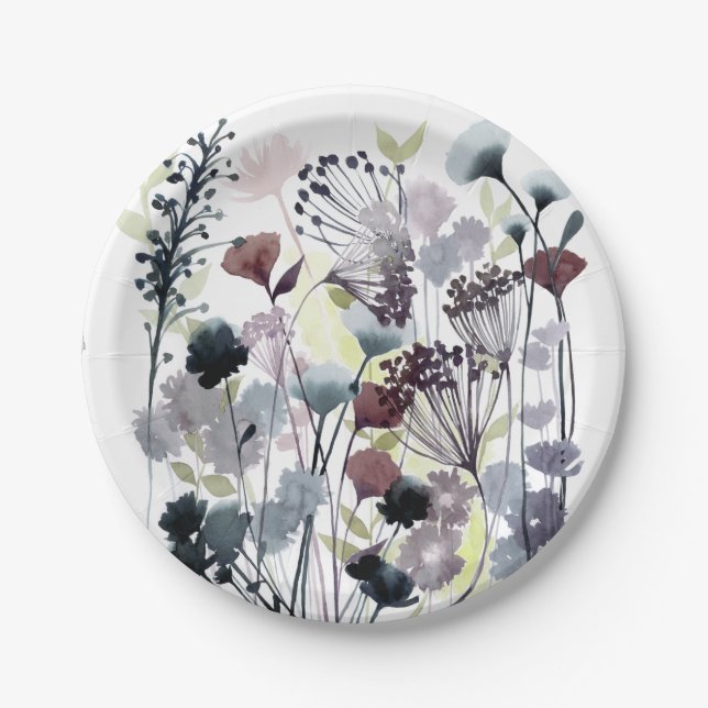 Swaying Florets II Paper Plates (Front)