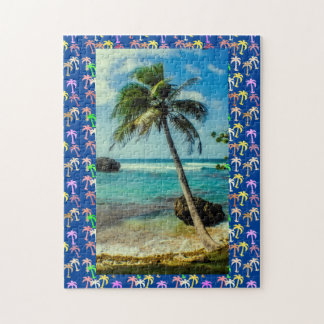 Swaying Palms, Soup Bowl, Bathsheba, Barbados Jigsaw Puzzle