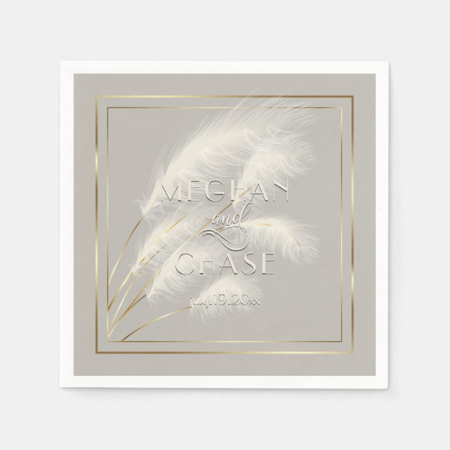 Swaying Pampas Grass Napkins (Front)