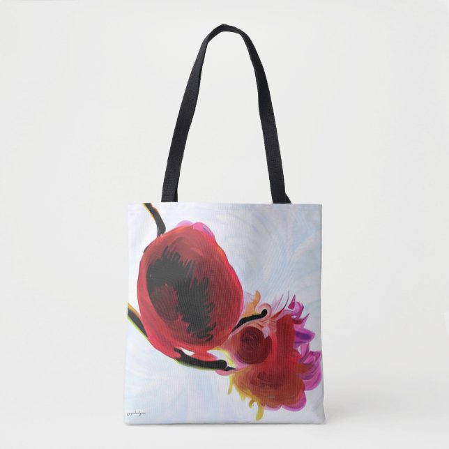 Swaying Red Anemone Tote (Front)