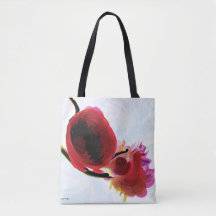 Swaying Red Anemone Tote