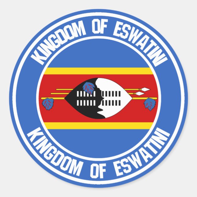 Swaziland ( Eswatini ) Round Emblem Classic Round Sticker (Front)