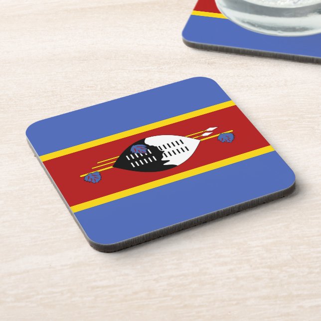 Swaziland flag beverage coaster (Left Side)
