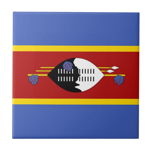 Swaziland flag ceramic tile (Front)
