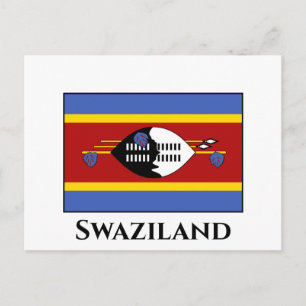 Swaziland Flag Postcard