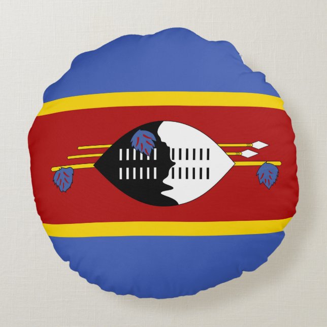 Swaziland flag round pillow (Back)
