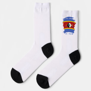 Swaziland flag socks