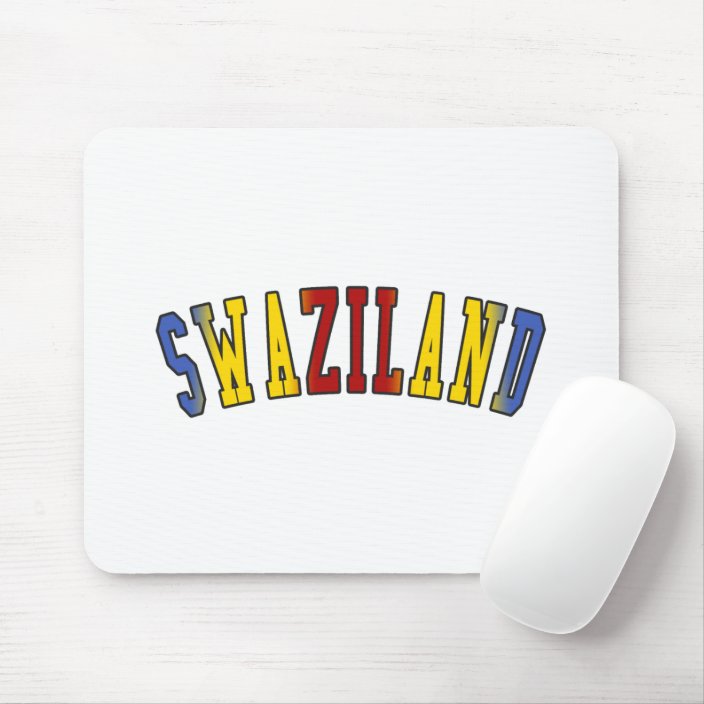 Swaziland in National Flag Colors Mousepad