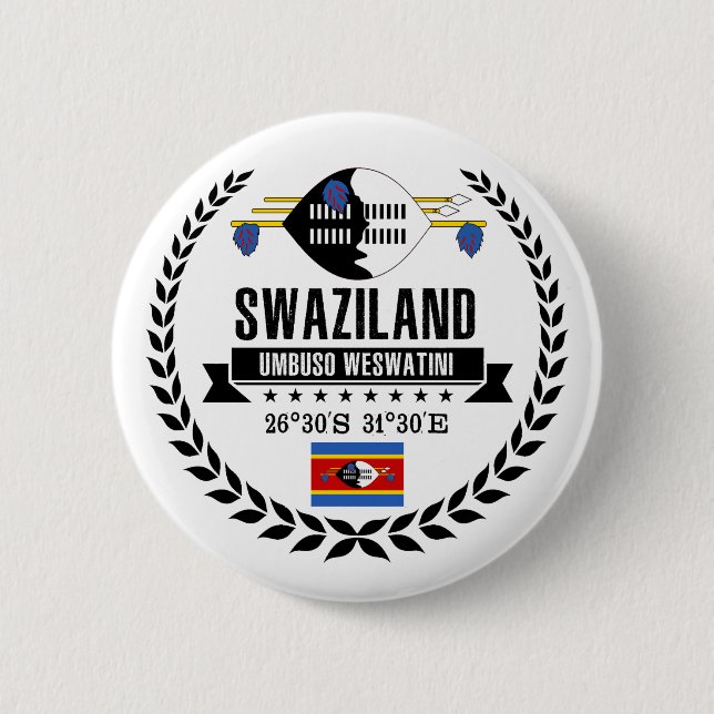 Swaziland Pinback Button (Front)